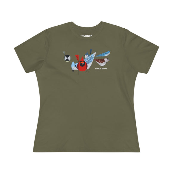 Bird Feeder's Charley Harper Women's Cotton Tee