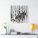 Bear in the Birches Charley Harper Giclee on Stretched Canvas-19