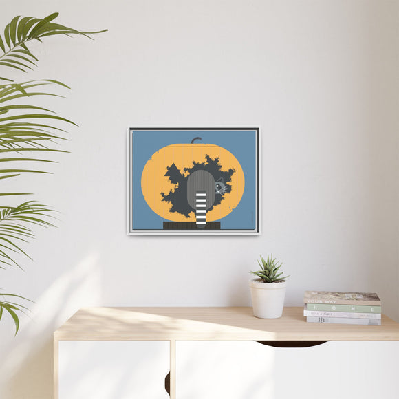 Racc-O-Lantern Charley Harper Framed Giclee Print Stretched On Canvas