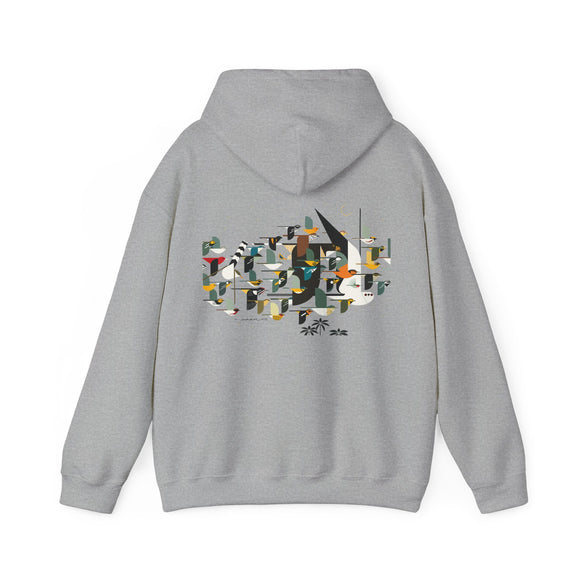 Charley Harper Mystery Of The Missing Migrants Unisex Heavy Blend™ Hooded Sweatshirt
