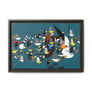 Charley Harper Mystery Of The Missing Migrants Framed Giclee On Canvas Wall  Art-11