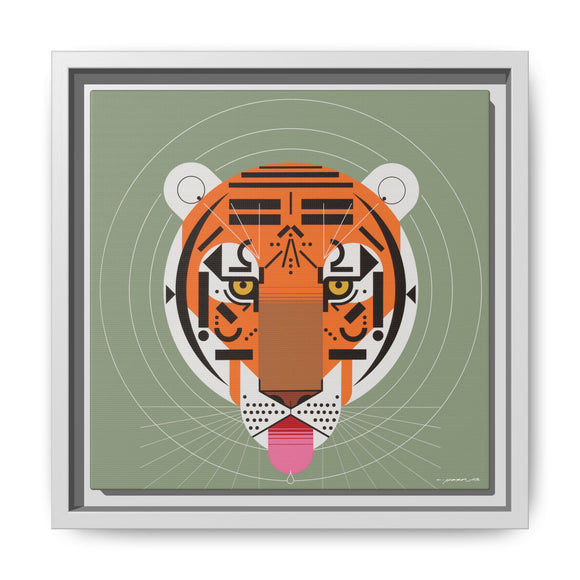 Cool Carnivore Charley Harper Giclee Framed Stretched On Canvas Print