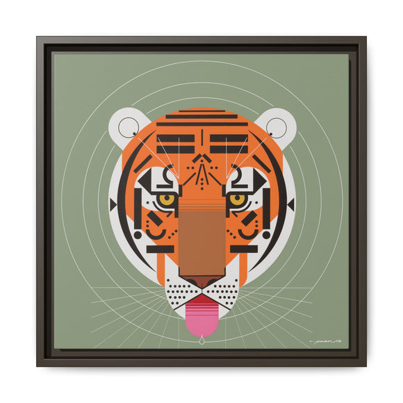 Cool Carnivore Charley Harper Giclee Framed Stretched On Canvas Print