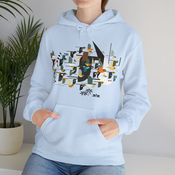 Charley Harper Mystery Of The Missing Migrants Unisex Heavy Blend™ Hooded Sweatshirt