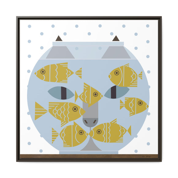 Fishful Thinking Edie Harper Framed Giclee Print on Stretched Canvas