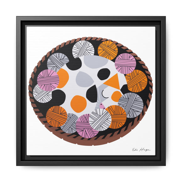 Kittens n' Knittens Edie Harper Framed Giclee Print on Stretched Canvas
