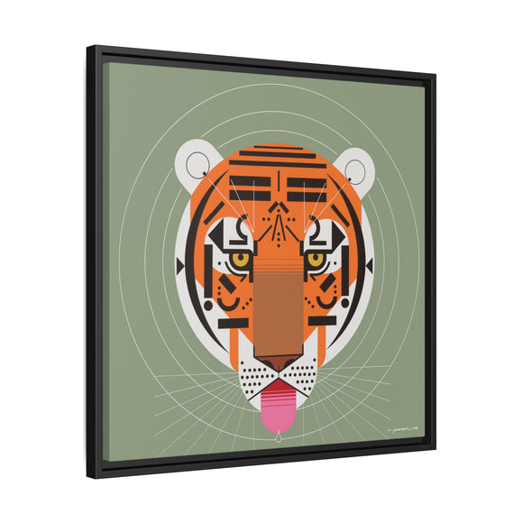 Cool Carnivore Charley Harper Giclee Framed Stretched On Canvas Print