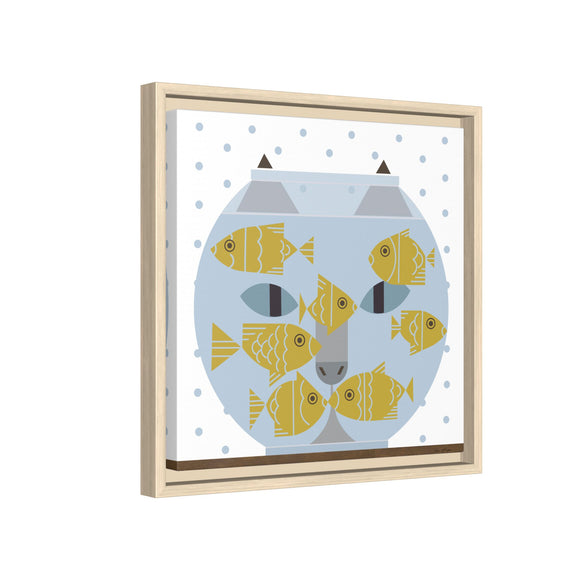 Fishful Thinking Edie Harper Framed Giclee Print on Stretched Canvas