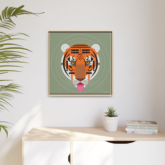 Cool Carnivore Charley Harper Giclee Framed Stretched On Canvas Print