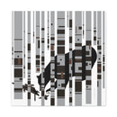 Bear in the Birches Charley Harper Giclee on Stretched Canvas-3