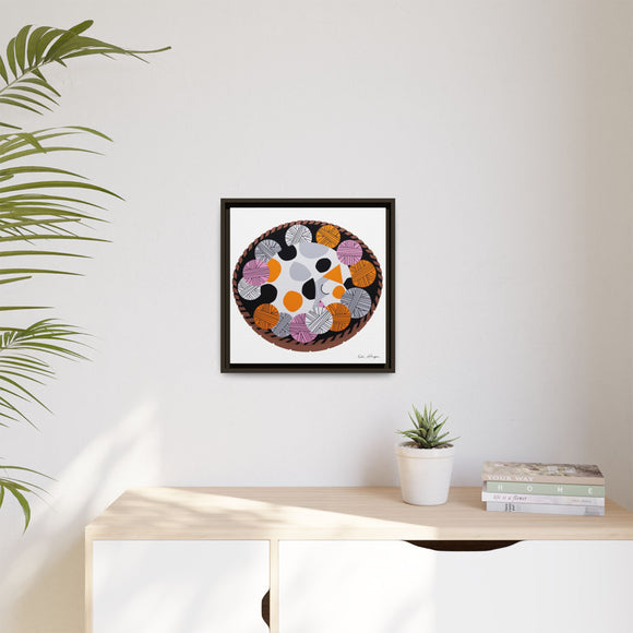 Kittens n' Knittens Edie Harper Framed Giclee Print on Stretched Canvas