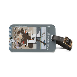 Charley Harper Atlantic Barrier Islands National Park Luggage Tag (1985) - 0