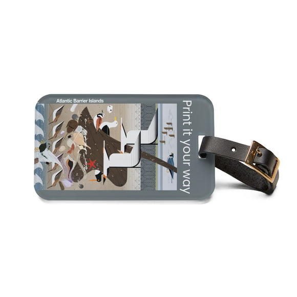 Charley Harper Atlantic Barrier Islands National Park Luggage Tag (1985)