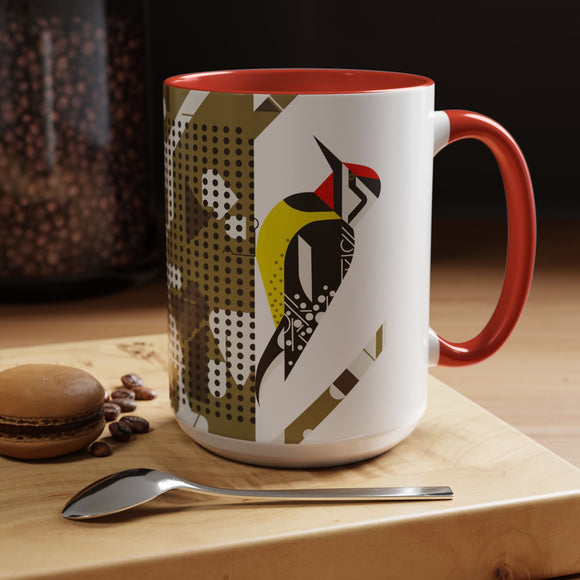 Yellow-Bellied Sapsucker Charley Harper Art Studio Classic Accent Mug 15oz