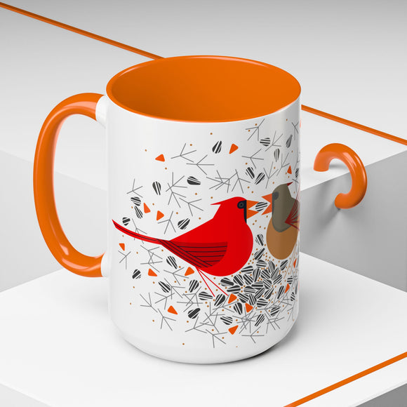 Cardinal Courtship Charley Harper Art Studio Classic Accent Mug 15oz