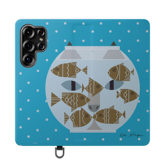 Edie Harper Fishful Thinking Phone Folio Iphone and Galaxy
