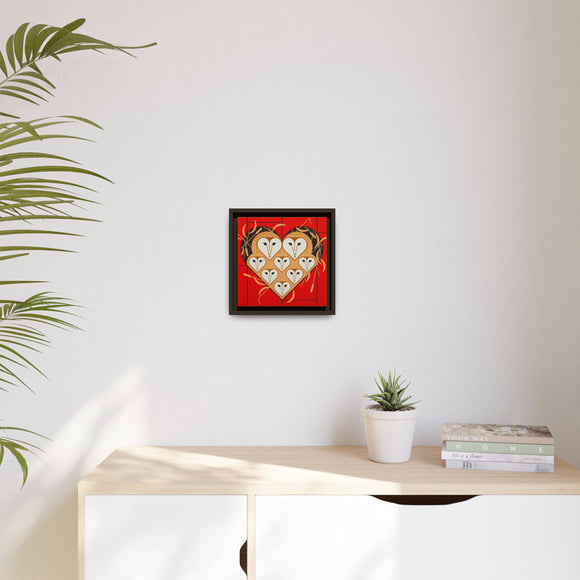 Vowlentine Charley Harper Framed Giclee Print on Stretched Canvas