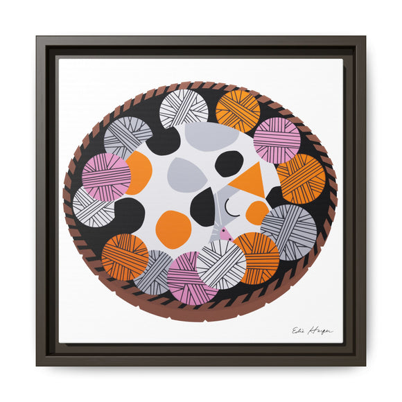 Kittens n' Knittens Edie Harper Framed Giclee Print on Stretched Canvas