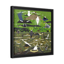 Charley Harper Florida Everglades Wall Art – Mid-Century Modern Geometric Bird Canvas with Minimal Wildlife Accents-44