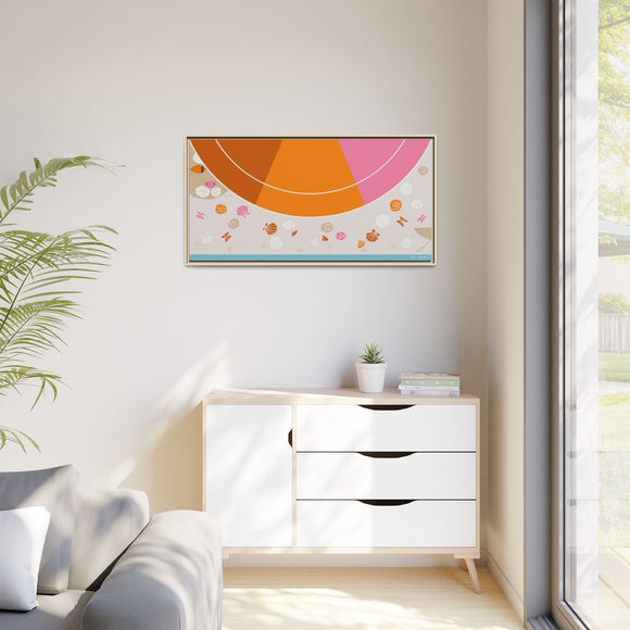 Sand Peeper Edie Harper Framed Giclee Print Stretched On Canvas