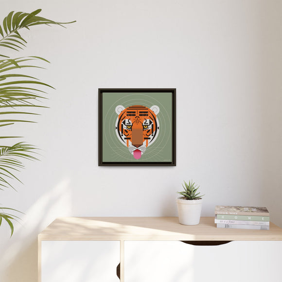 Cool Carnivore Charley Harper Giclee Framed Stretched On Canvas Print