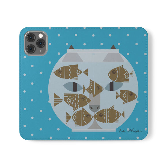 Edie Harper Fishful Thinking Phone Folio Iphone and Galaxy