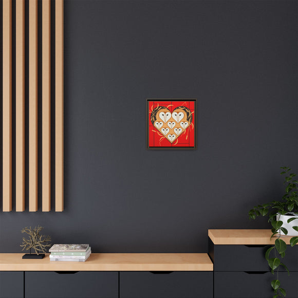 Vowlentine Charley Harper Framed Giclee Print on Stretched Canvas