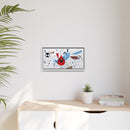 Charley Harper Birdfeeders Framed Giclee Stretched on Canvas Print Wall Art-Minimal Realism Style Wildlife With Cardinals & Blue Jays-13