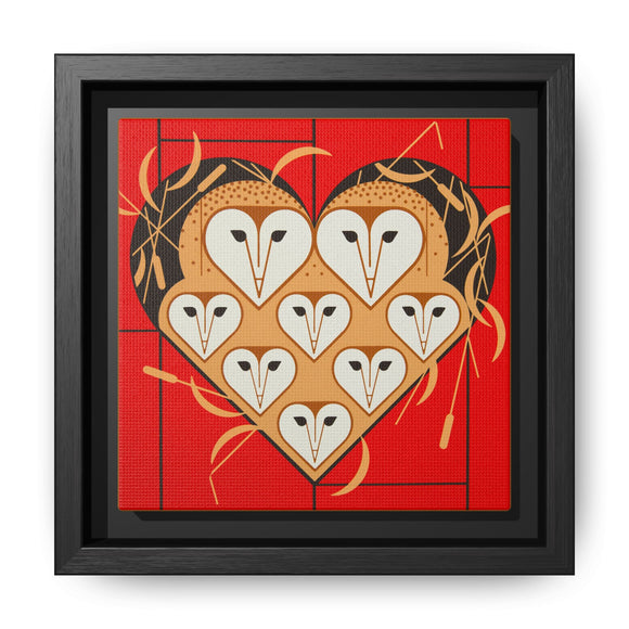 Vowlentine Charley Harper Framed Giclee Print on Stretched Canvas