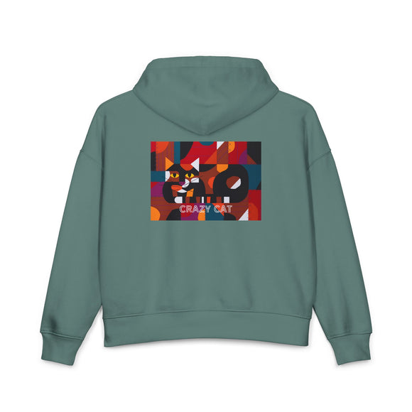 Crazy Cat Crazy Quilt Edie Harper Women's Organic Mid-Weight Nora Hoodie