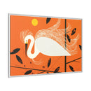 Snowy Egret Charley Harper Framed Giclee Print on Stretched Canvas-36