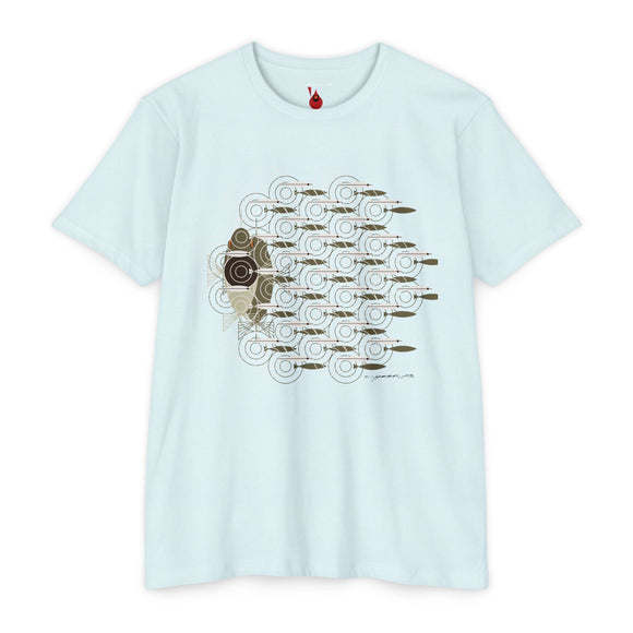Charley Harper Skipping School Unisex CVC Jersey T-shirt