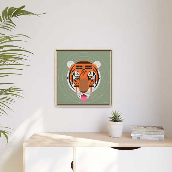 Cool Carnivore Charley Harper Giclee Framed Stretched On Canvas Print