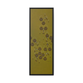 Charley Harper Water Striders “Jesus Bugs”  Framed Giclee Print– Mid-Century Modern Aquatic Insect Canvas, Black Frame