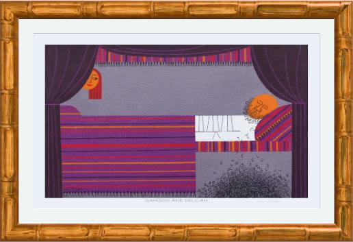 Samson & Delilah Edie Harper Giclee Museum Quality Reproduction from Harper Original Archival Art