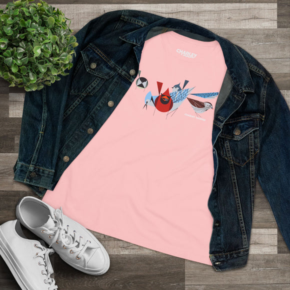 Bird Feeder's Charley Harper Women's Cotton Tee