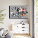 Winter Charley Harper Framed Giclee Print Stretched On Canvas-45