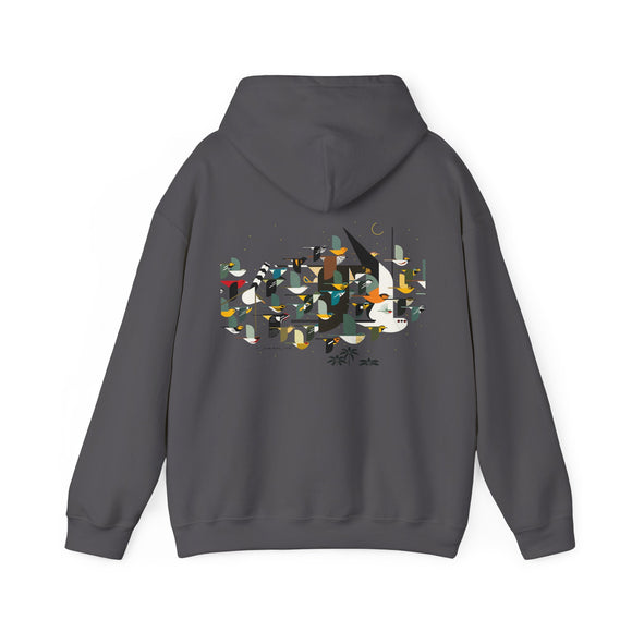 Charley Harper Mystery Of The Missing Migrants Unisex Heavy Blend™ Hooded Sweatshirt