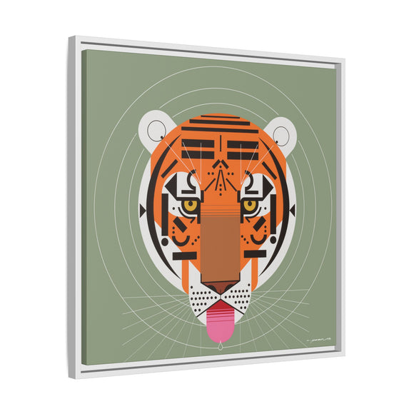 Cool Carnivore Charley Harper Giclee Framed Stretched On Canvas Print