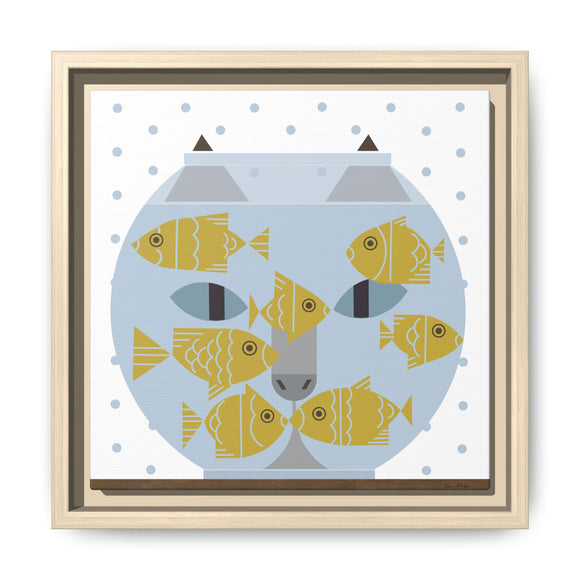 Fishful Thinking Edie Harper Framed Giclee Print on Stretched Canvas