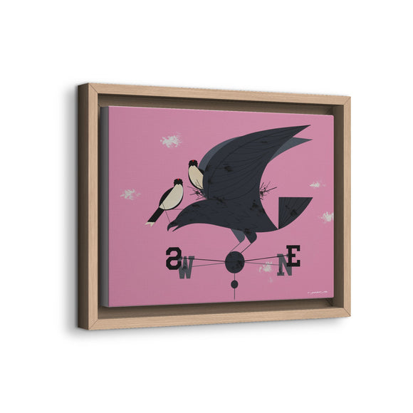 Eastern Kingbird Charley Harper Giclee on Matte Stretched Canvas
