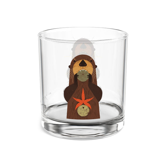 Otterly Delicious Charley Harper Rocks Glass, 10oz
