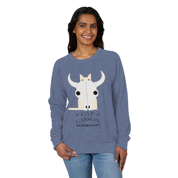 Edie Harper Cat Carson Western Scout Raglan Crewneck Sweatshirt