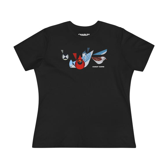 Bird Feeder's Charley Harper Women's Cotton Tee