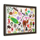 Charley Harper Florida Keys Framed Giclee On Canvas Wall Art-43