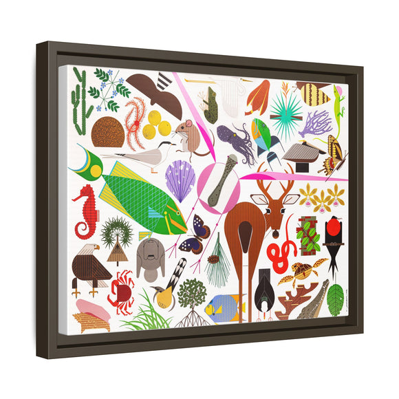 Charley Harper Florida Keys Framed Giclee On Canvas Wall Art