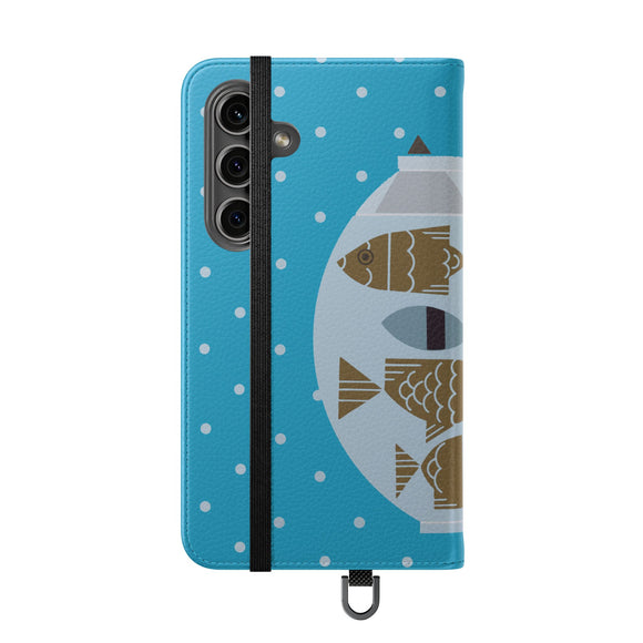 Edie Harper Fishful Thinking Phone Folio Iphone and Galaxy
