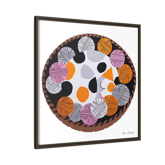 Kittens n' Knittens Edie Harper Framed Giclee Print on Stretched Canvas