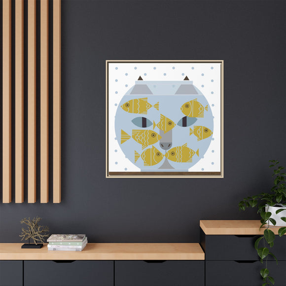 Fishful Thinking Edie Harper Framed Giclee Print on Stretched Canvas