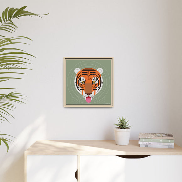 Cool Carnivore Charley Harper Giclee Framed Stretched On Canvas Print